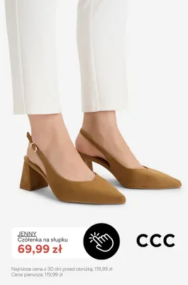 Czółenka na słupku JENNY promocja w CCC