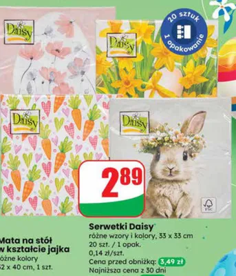 Serwetki różne wzory i kolory promocja w Dino