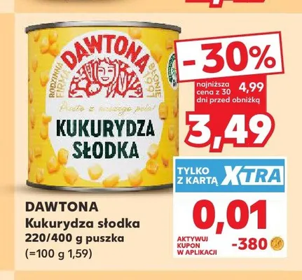 Kukurydza słodka Dawtona promocja w Kaufland