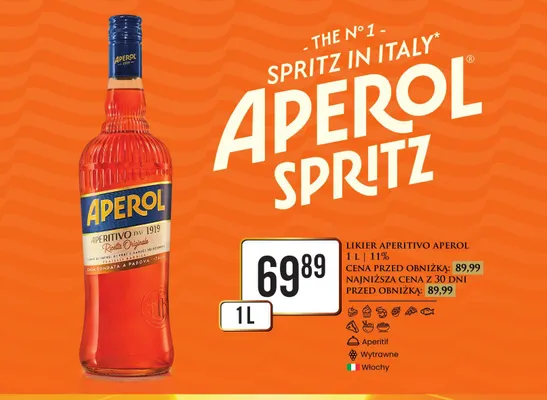 Likier aperitivo Aperol promocja w Dino