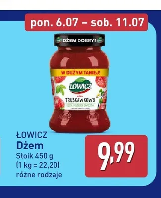 Dżem truskawkowy Łowicz promocja w Aldi