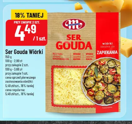 Ser gouda wiórki Mlekovita promocja w POLOmarket