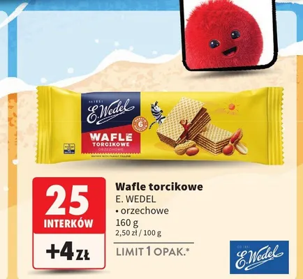 Wafle torcikowe E. Wedel orzechowe promocja w Intermarche