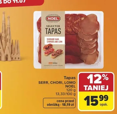 Tapas Serrano Chorizo Lomo Noel promocja w Carrefour
