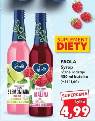 Syrop Paola Lemoniada Malina promocja w Kaufland