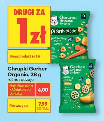 Chrupki Gerber Organic promocja w Biedronka