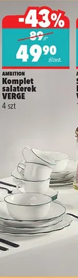 Komplet salaterek Verge 4 szt. promocja w Biedronka