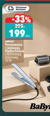 Prostownica z jonizacją Hydro-Fusion z technologią plazmową BaByliss promocja w Biedronka Home