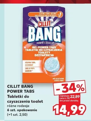 Tabletki do czyszczenia toalet Cillit Bang Power Tabs 6-pak promocja w Kaufland