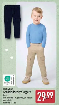 Spodnie dziecięce joggery promocja w Aldi