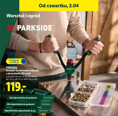 Szczypce do nitowania nakrętek z akcesoriami, 150 sztuk promocja w Lidl