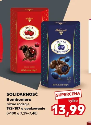 Bomboniera Złota Wiśnia Solidarność promocja w Kaufland