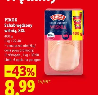 Schab wędzony wiśnią Pikok XXL promocja w Lidl