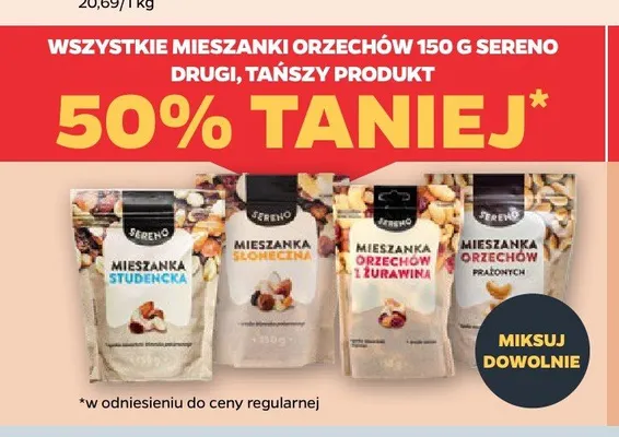 Mieszanka orzechów prażonych Sereno promocja w Netto