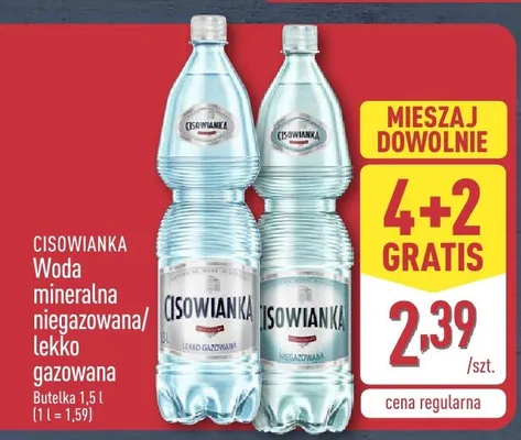 Woda mineralna niegazowana/lekko gazowana promocja w Aldi