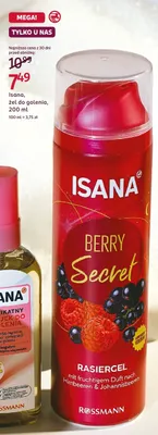 Żel do golenia Isana Berry Secret promocja w Rossmann