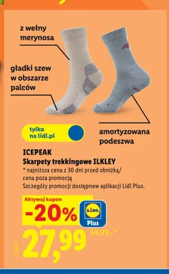 Skarpety trekkingowe Icepeak Ilkley promocja w Lidl