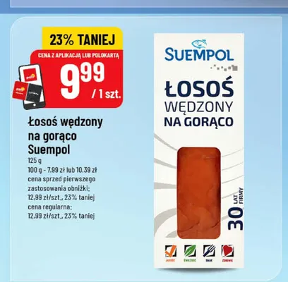 Łosoś wędzony na gorąco Suempol promocja w POLOmarket