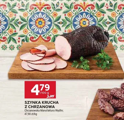 Szynka krucha z chrzanowa promocja w Stokrotka