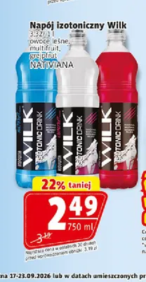 Napój izotoniczny Wilk multifruit promocja w Prim Market