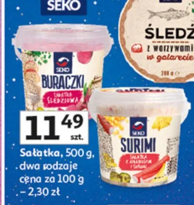 Sałatka, dwa rodzaje promocja w Auchan