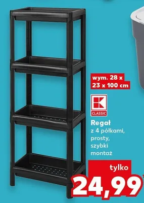 Regał z 4 półkami, prosty, szybki montaż promocja w Kaufland