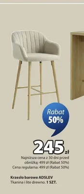 Krzesło barowe ADSLEV promocja w Jysk