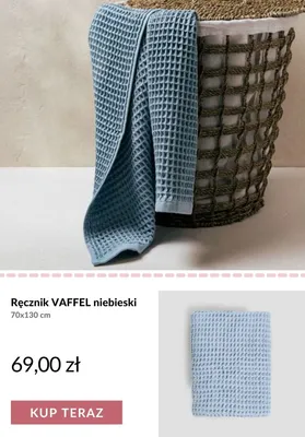 Ręcznik VAFFEL niebieski promocja w Homla