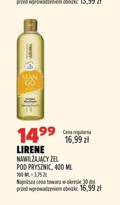 Nawilżający żel pod prysznic Lirene promocja w Drogerie Natura
