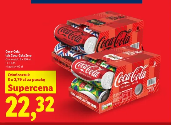 Napój gazowany Coca-Cola 8-pak 330ml promocja w Lidl