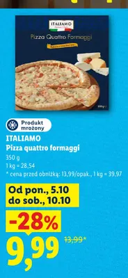 Pizza quattro formaggi Italiamo promocja w Lidl