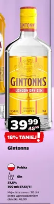 Gin Gintonns promocja w Netto