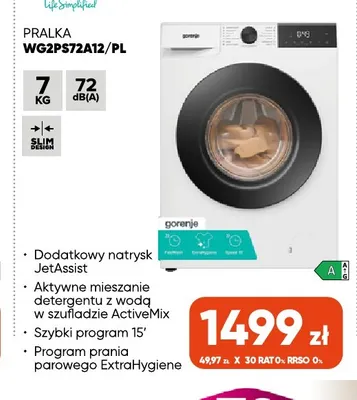 Pralka WG2PS72A12/PL Gorenje promocja w Max Elektro