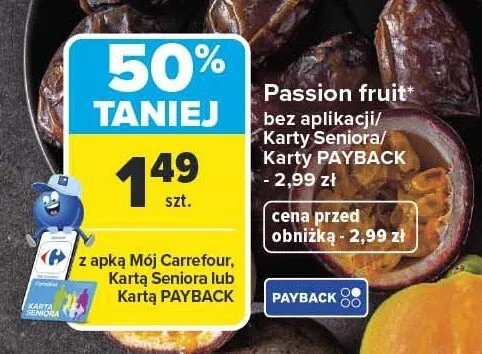 Passion fruit promocja w Carrefour Market