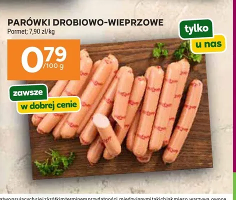 Parówki drobiowo-wieprzowe Pormet promocja w Stokrotka