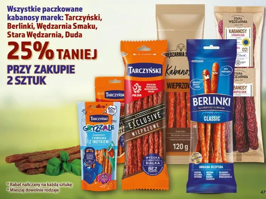 Kabanosy Wędzarnia Smaku promocja w Dino