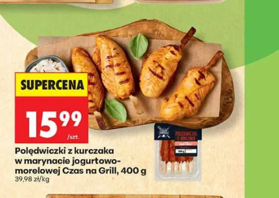 Polędwiczki z kurczaka w marynacie jogurtowo-morelowej Czas na Grill promocja w Biedronka