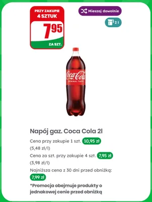 Napój gazowany Coca-Cola promocja w Dino
