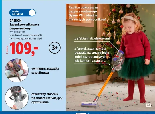 Zabawkowy odkurzacz bezprzewodowy Casdon promocja w Lidl