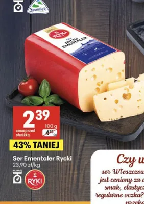 Ser Ementaler Rycki promocja w Delikatesy Centrum