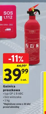 Gaśnica proszkowa GP-1 B Abc promocja w Intermarche
