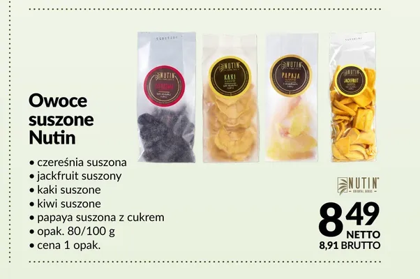 Papaya suszona z cukrem Nutin promocja w Makro