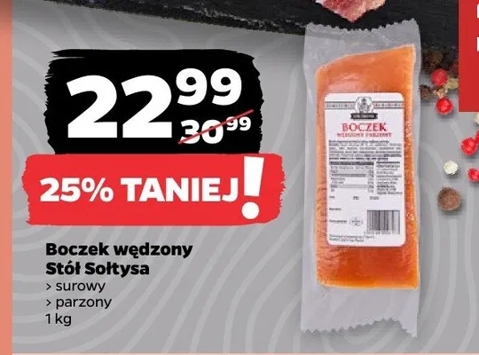 Boczek wędzony Stół Sołtysa promocja w Netto