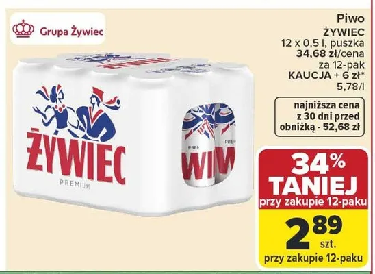 Piwo Żywiec Premium promocja w Carrefour Market