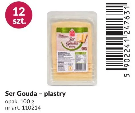Ser Gouda - plastry promocja w Makro
