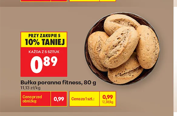 Bułka poranna fitness promocja w Biedronka