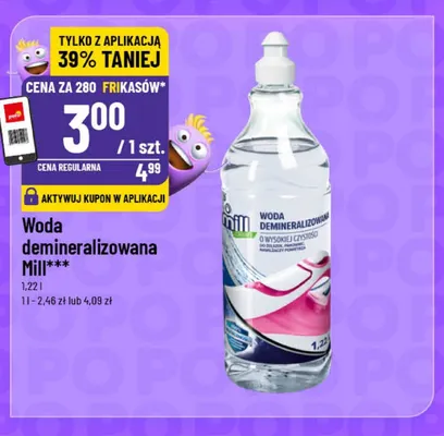 Woda demineralizowana Mill promocja w POLOmarket