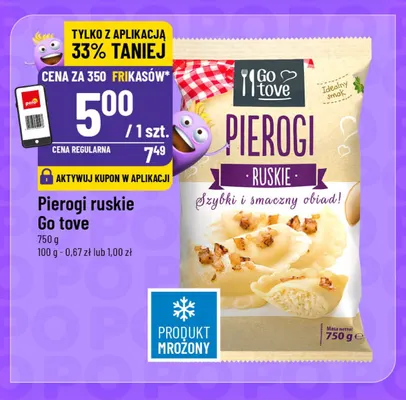 Pierogi ruskie Go tove promocja w POLOmarket