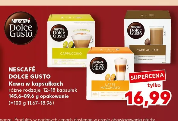 Kawa w kapsułkach Latte Macchiato Nescafé Dolce Gusto promocja w Kaufland