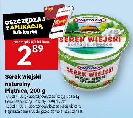 Serek wiejski naturalny Piątnica promocja w Twój Market